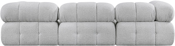 Ames Grey Boucle Fabric Modular Sectional 611Grey-Sec4B Meridian Furniture