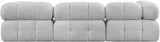 Ames Grey Boucle Fabric Modular Sectional 611Grey-Sec4B Meridian Furniture