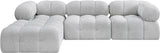 Ames Grey Boucle Fabric Modular Sectional 611Grey-Sec4B Meridian Furniture