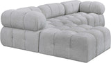 Ames Grey Boucle Fabric Modular Sectional 611Grey-Sec4B Meridian Furniture