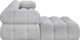 Ames Grey Boucle Fabric Modular Sectional 611Grey-Sec4B Meridian Furniture