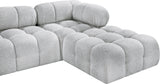 Ames Grey Boucle Fabric Modular Sectional 611Grey-Sec4B Meridian Furniture