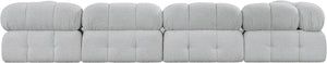 Ames Grey Boucle Fabric Modular Sectional 611Grey-Sec5A Meridian Furniture
