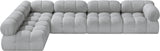 Ames Grey Boucle Fabric Modular Sectional 611Grey-Sec5A Meridian Furniture