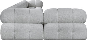 Ames Grey Boucle Fabric Modular Sectional 611Grey-Sec5A Meridian Furniture