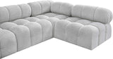 Ames Grey Boucle Fabric Modular Sectional 611Grey-Sec5A Meridian Furniture