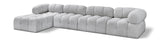 Ames Grey Boucle Fabric Modular Sectional 611Grey-Sec5B Meridian Furniture