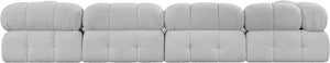 Ames Grey Boucle Fabric Modular Sectional 611Grey-Sec5B Meridian Furniture