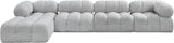 Ames Grey Boucle Fabric Modular Sectional 611Grey-Sec5B Meridian Furniture