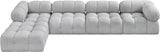 Ames Grey Boucle Fabric Modular Sectional 611Grey-Sec5B Meridian Furniture