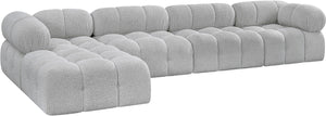 Ames Grey Boucle Fabric Modular Sectional 611Grey-Sec5B Meridian Furniture