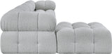 Ames Grey Boucle Fabric Modular Sectional 611Grey-Sec5B Meridian Furniture