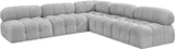 Ames Grey Boucle Fabric Modular Sectional 611Grey-Sec5C Meridian Furniture