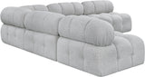 Ames Grey Boucle Fabric Modular Sectional 611Grey-Sec5C Meridian Furniture