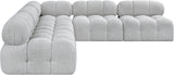 Ames Grey Boucle Fabric Modular Sectional 611Grey-Sec5C Meridian Furniture