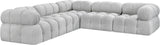 Ames Grey Boucle Fabric Modular Sectional 611Grey-Sec5D Meridian Furniture