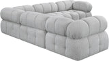 Ames Grey Boucle Fabric Modular Sectional 611Grey-Sec5D Meridian Furniture