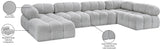 Ames Grey Boucle Fabric Modular Sectional 611Grey-Sec6A Meridian Furniture