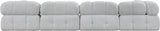 Ames Grey Boucle Fabric Modular Sectional 611Grey-Sec6A Meridian Furniture