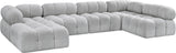 Ames Grey Boucle Fabric Modular Sectional 611Grey-Sec6A Meridian Furniture