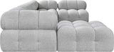 Ames Grey Boucle Fabric Modular Sectional 611Grey-Sec6A Meridian Furniture