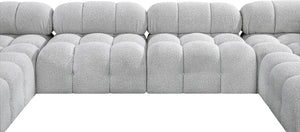 Ames Grey Boucle Fabric Modular Sectional 611Grey-Sec6A Meridian Furniture