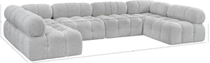 Ames Grey Boucle Fabric Modular Sectional 611Grey-Sec6B Meridian Furniture