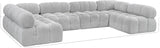 Ames Grey Boucle Fabric Modular Sectional 611Grey-Sec6B Meridian Furniture