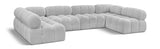 Ames Grey Boucle Fabric Modular Sectional 611Grey-Sec6B Meridian Furniture