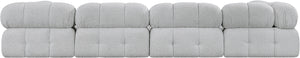 Ames Grey Boucle Fabric Modular Sectional 611Grey-Sec6B Meridian Furniture