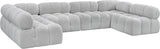 Ames Grey Boucle Fabric Modular Sectional 611Grey-Sec6B Meridian Furniture