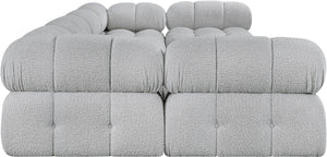 Ames Grey Boucle Fabric Modular Sectional 611Grey-Sec6B Meridian Furniture