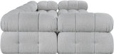 Ames Grey Boucle Fabric Modular Sectional 611Grey-Sec6B Meridian Furniture