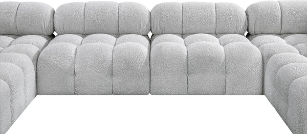 Ames Grey Boucle Fabric Modular Sectional 611Grey-Sec6B Meridian Furniture