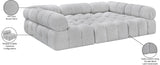 Ames Grey Boucle Fabric Modular Sectional 611Grey-Sec6C Meridian Furniture