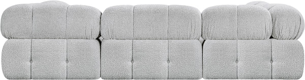 Ames Grey Boucle Fabric Modular Sectional 611Grey-Sec6C Meridian Furniture