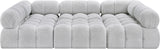 Ames Grey Boucle Fabric Modular Sectional 611Grey-Sec6C Meridian Furniture