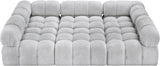 Ames Grey Boucle Fabric Modular Sectional 611Grey-Sec6C Meridian Furniture