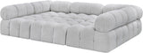 Ames Grey Boucle Fabric Modular Sectional 611Grey-Sec6C Meridian Furniture