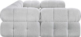 Ames Grey Boucle Fabric Modular Sectional 611Grey-Sec6C Meridian Furniture