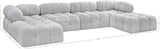 Ames Grey Boucle Fabric Modular Sectional 611Grey-Sec6D Meridian Furniture