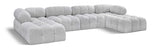 Ames Grey Boucle Fabric Modular Sectional 611Grey-Sec6D Meridian Furniture