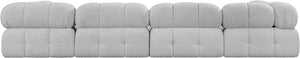 Ames Grey Boucle Fabric Modular Sectional 611Grey-Sec6D Meridian Furniture