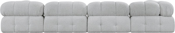 Ames Grey Boucle Fabric Modular Sectional 611Grey-Sec6D Meridian Furniture