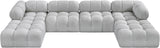 Ames Grey Boucle Fabric Modular Sectional 611Grey-Sec6D Meridian Furniture