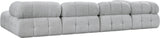 Ames Grey Boucle Fabric Modular Sectional 611Grey-Sec6D Meridian Furniture