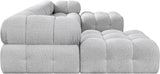 Ames Grey Boucle Fabric Modular Sectional 611Grey-Sec6D Meridian Furniture