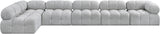 Ames Grey Boucle Fabric Modular Sectional 611Grey-Sec6E Meridian Furniture