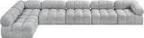 Ames Grey Boucle Fabric Modular Sectional 611Grey-Sec6E Meridian Furniture