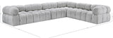 Ames Grey Boucle Fabric Modular Sectional 611Grey-Sec6F Meridian Furniture